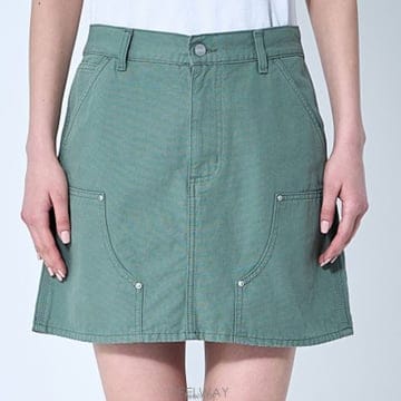 26 FW 칼하트 윕 W Maeve 메이브 더블 미니 스커트 그린 I034836 1YF06 03