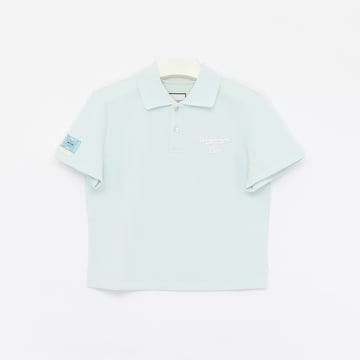 우영미 패치로고 카라 숏슬리브 반팔 여성 PK티셔츠 M251TS17772L