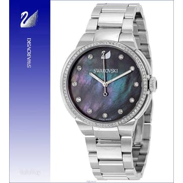 스와로브스키 시티 그레이 펄 메탈시계 38mm