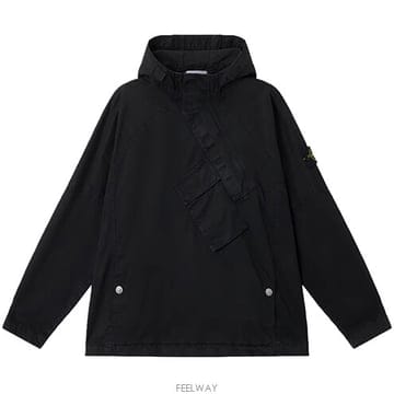 [스톤아일랜드] 와펜패치 스트레치 아노락 자켓 블랙 남성 자켓 K1S15120002 S0004 V0129 /