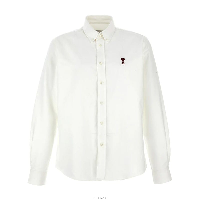 26SS 아미 하트 로고 옥스포드 셔츠 화이트 BFUSH063 CO0031 168
