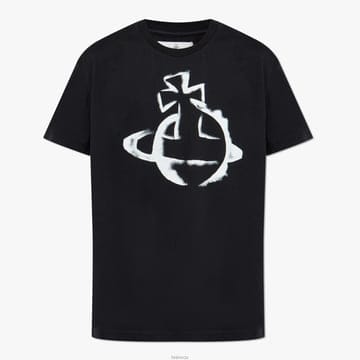 비비안웨스트우드 STENCIL ORB 클래식 티셔츠 블랙