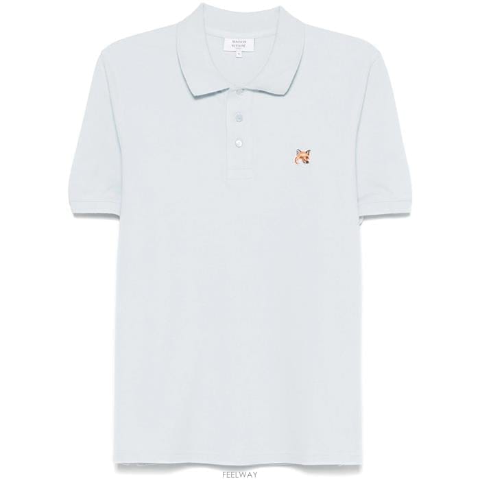 25SS 메종키츠네 남성 폭스 헤드 레귤러 폴로 티셔츠 LM00208KJ7002 0072