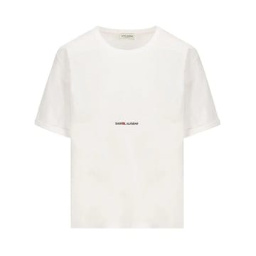 생로랑 로고 코튼 반팔 티셔츠 460876 YB2DQ 9000