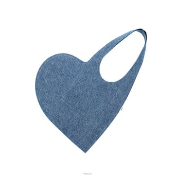 코페르니 여성 데님 미니 하트 토트백