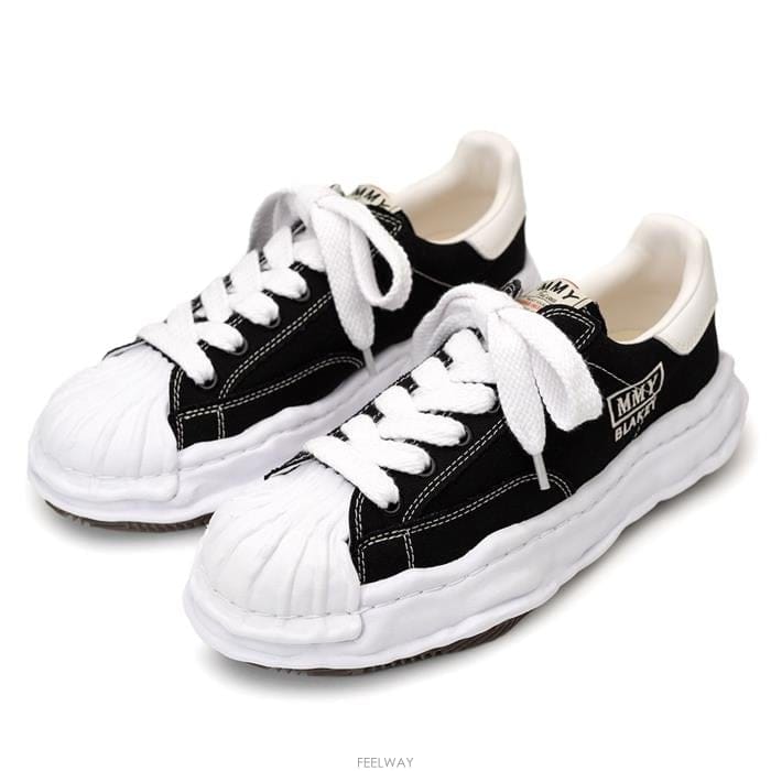 25SS 미하라야스히로 공용 블레이키 캔버스 로우탑 스니커즈 A08FW735 BLACK