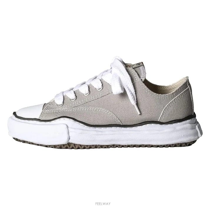 25SS 미하라야스히로 공용 피터슨 OG 솔 캔버스 로우탑 스니커즈 A01FW702 GRAY