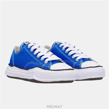 25SS 미하라야스히로 공용 피터슨 OG 솔 캔버스 로우탑 스니커즈 A01FW702 CL BLUE