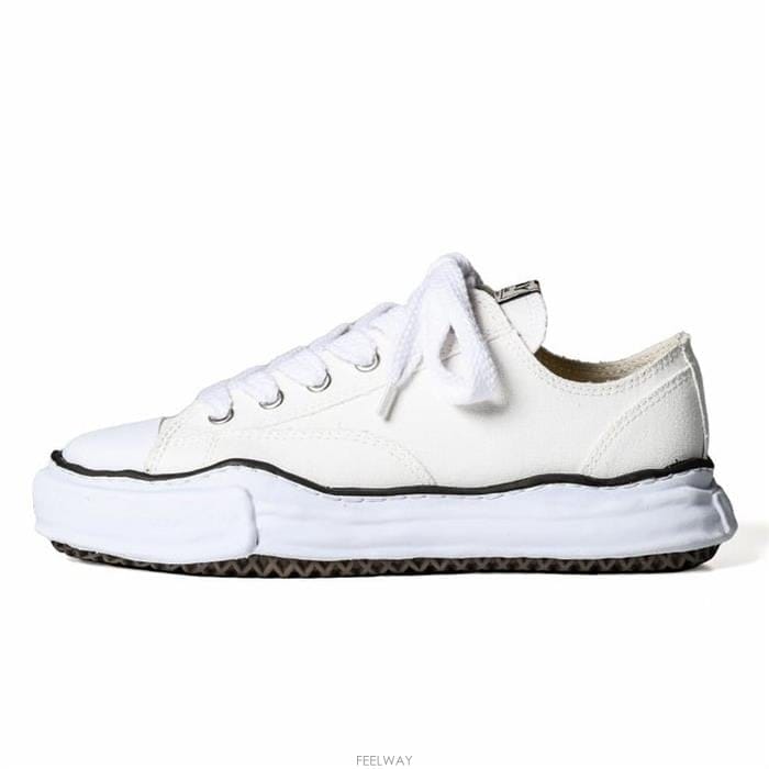 25SS 미하라야스히로 공용 피터슨 OG 솔 캔버스 로우탑 스니커즈 A01FW702 WHITE