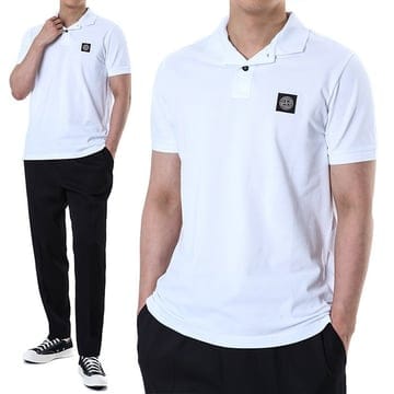 (당일출고) 스톤아일랜드 PK 반팔티 화이트/K1S1522002SC V1001