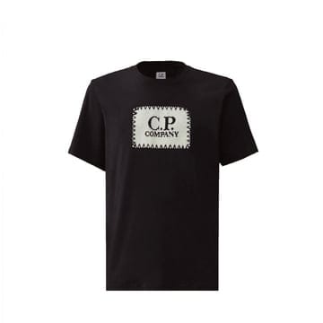 CP 컴퍼니 로고 라벨 반팔 티셔츠 18CMTS029A 005100W 999