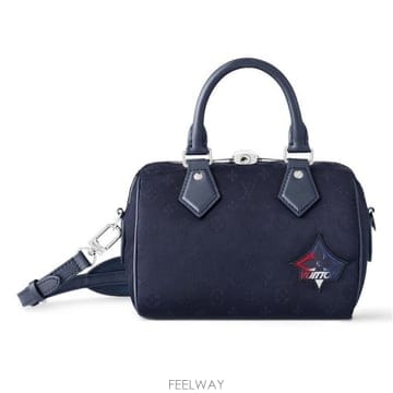 26 FW 루이비통 Speedy 스피디 20 에코닐 모노그램 반들리에 다크블루 토트백