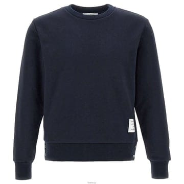 톰브라운 25SS 백 삼선 크루넥 클래식 맨투맨 네이비 MJT085A 03377 415