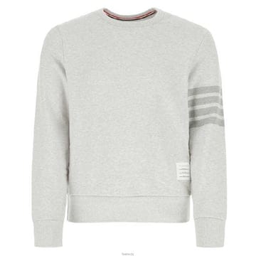 톰브라운 25SS 사선 클래식 크루넥 맨투맨 파스텔 그레이 MJT248P 06910 065