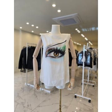 겐조 아이 탑웨어 화이트 PF75 2TO036 5AZ 01