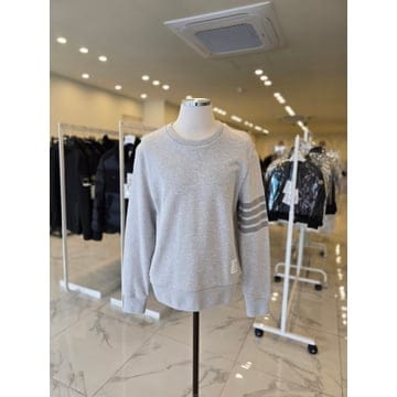 톰브라운 사선완장 맨투맨 그레이