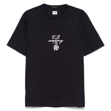 CP 25SS 로고 자수 티셔츠 블랙 18CMTS109A 110301W 999