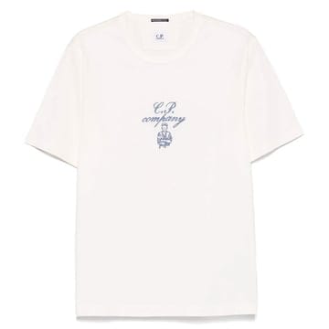 CP 25SS 로고 자수 티셔츠 화이트 18CMTS109A 110301W 103