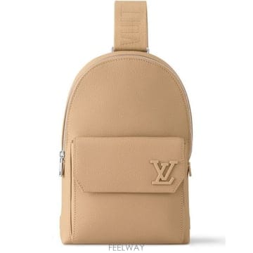 26 FW 루이비통 파일럿 Pilot LV 에어로그램 로고 베이지 플랩 테이크오프 슬링백