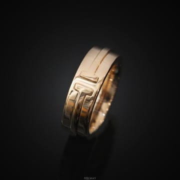 티파니앤코 T 와이드링 로즈골드 5.4mm