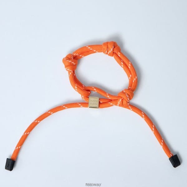 26 FW 미우미우 Cord 로고 하드웨어 코드 웨빙 브레이슬릿 오렌지 5IB538 3L74 F0049