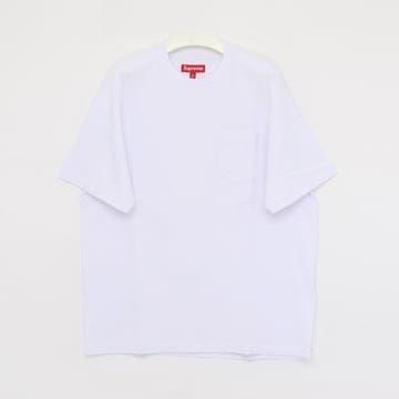 슈프림 포켓로고 숏슬리브 포켓 반팔 남성 티셔츠 SS25KN4 WHITE