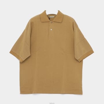 오라리 피마 코튼 헤어 반팔 남성 PK티셔츠 A25SP01SK KHAKI BEIGE