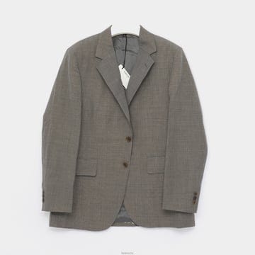 오라리 트로피컬 울 키드 모헤어 자켓 그레이 체크