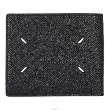 메종마르지엘라 25FW 스티치 로고 반지갑 블랙 S35UI0435 P4745 T8013