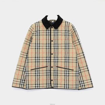 버버리키즈 26FW 샌드체크 퀼팅 만조니 남아 자켓 8108500/12A