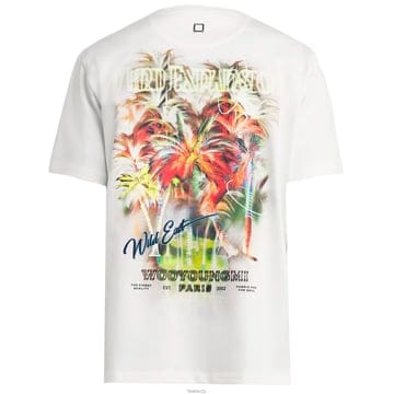 25SS 화이트 야자수 그래픽 티셔츠 W251TS04 716W