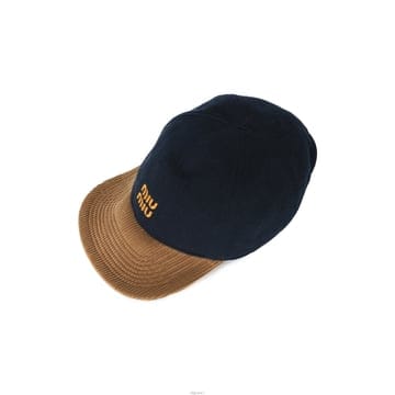 미우미우 데님 & 코듀로이 베이스볼 캡 네이비 5HC369 2CWD F0008