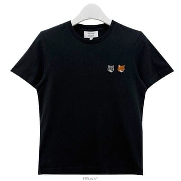 더팩토리 25FW 메종키츠네 더블 볼드 반팔티 OW011CFKJ0008 P190