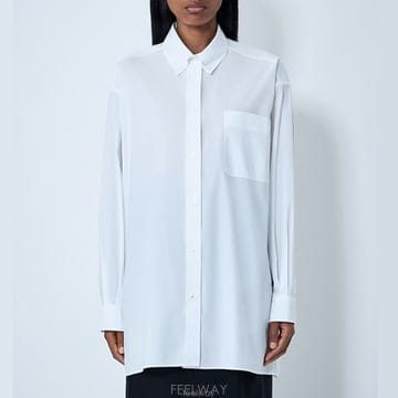 26 FW 더로우 빅토리아 Victoria 싱글포켓 코튼 포플린 셔츠 화이트 9067 W2567 WHT