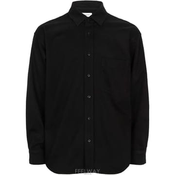 르메르 블랙 코튼 빅 셔츠 OV1019 LF1365 999