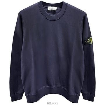 [스톤아일랜드] 25FW 와펜패치 라운드 맨투맨 블루 네이비 남성 맨투맨 K2S156100060 S0051