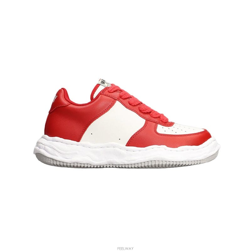 미하라야스히로 웨인 OG솔 레더 스니커즈 A08FW706 RED WHITE