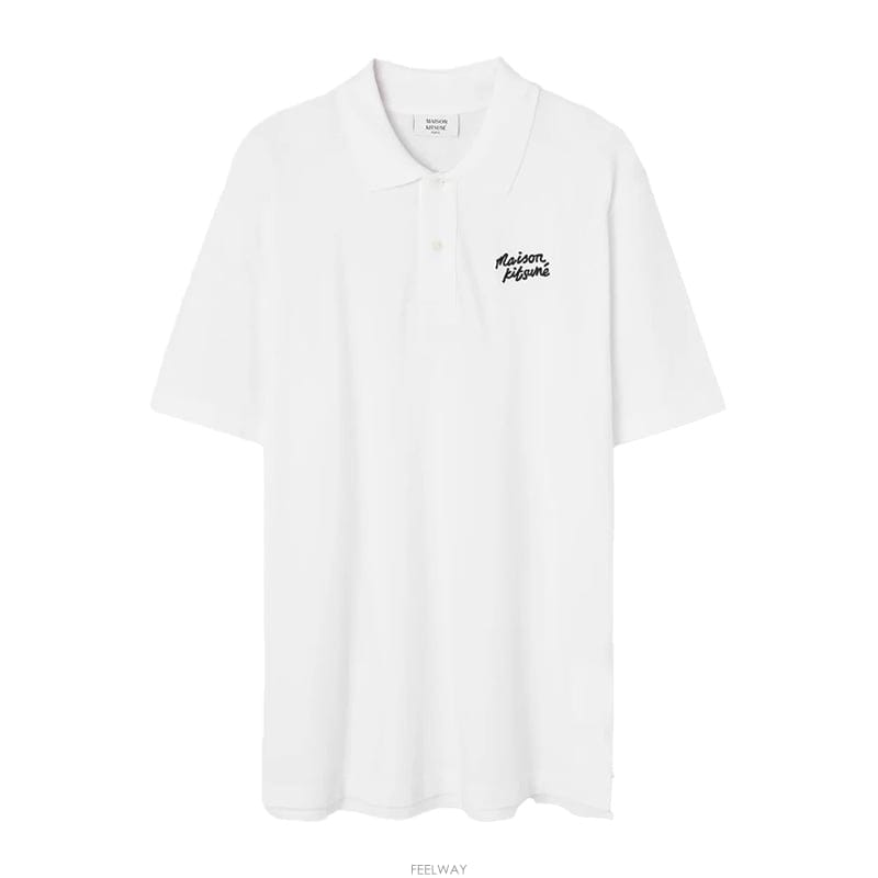 메종키츠네 핸드라이팅 폴로 티셔츠 MM00201KJ7010 M186