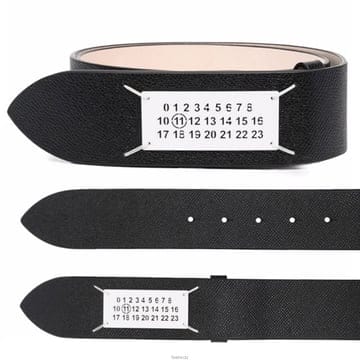 25FW 넘버링 로고 레더 벨트 SA3TP0008 P4745 T8013