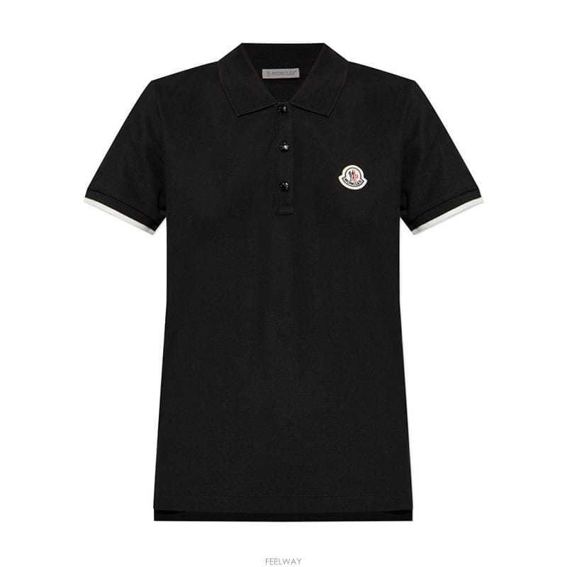 26SS 몽클레르 로고 패치 폴로 셔츠 블랙 8A00004 84720 999