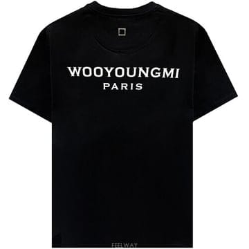 [우영미] 25FW 코튼 백로고 티셔츠 블랙 남성 티셔츠 W253TS07708B / TTA