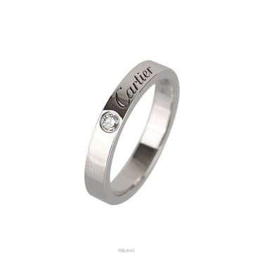 (대전중고명품)까르띠에 C 드 웨딩밴드 플래티늄 다이아1P 48호 3mm