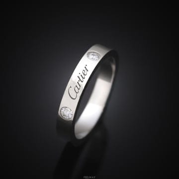(대전중고명품)까르띠에 C 드 웨딩밴드 플래티늄 다이아 2P 49호 3mm
