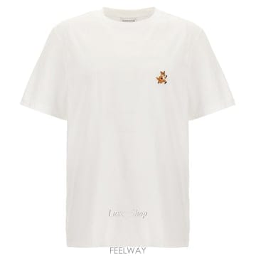 메종키츠네 남성 스피디 폭스 패치 반팔 티셔츠 MM00125KJ0008 P100