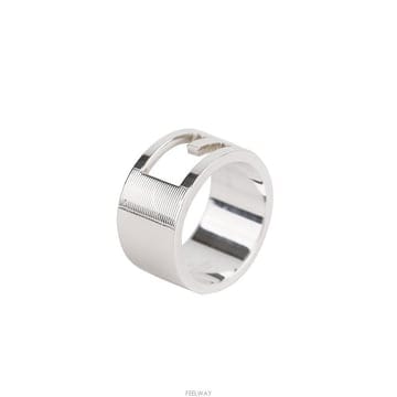 (대전중고명품)구찌 G로고 실버 반지 19호 12mm