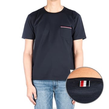 (MJS010A 01454 415) 남성 삼선 반팔 티셔츠 25FW