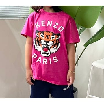 Kenzo 25SS ���� Ű�� Ƽ���� K61054 ��ũ Girls 8,10,12,14A25SS ���� Ű�� Ƽ���� K61054 ��ũ Girls 8,10,12,14A