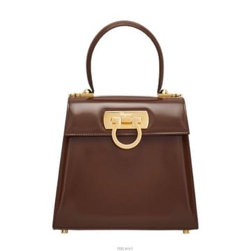 [비엔비명품관] FERRAGAMO 페라가모 여성 간치니 탑 핸들 스몰 캘리백 크로스백