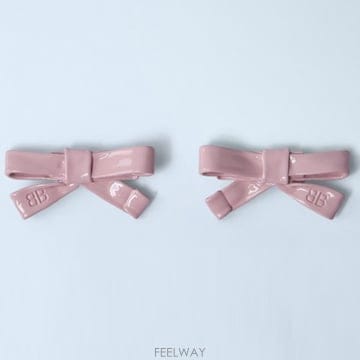 26 FW 발렌시아가 Bow BB 로고 디테일 보우 모티프 이어링 핑크 835414 TZ99M 7014