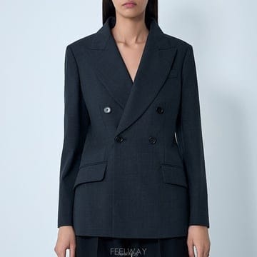 26 FW 구찌 더블 브레스트 울 테일러드 블레이저 수트 자켓 블랙 840785 Z7ASP 1054